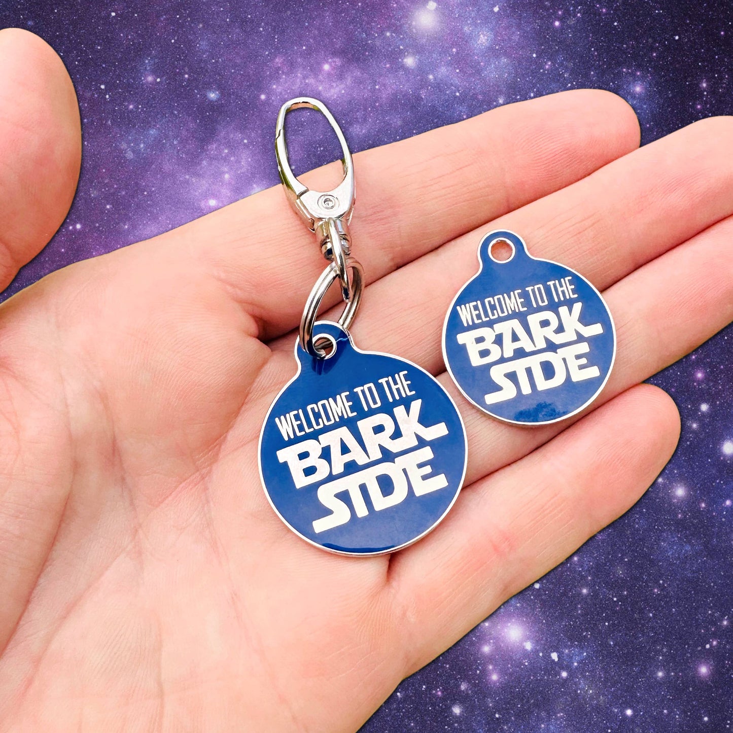 Funny Dog Tag w/ Personalized QR Code - Welcome to the Barkside