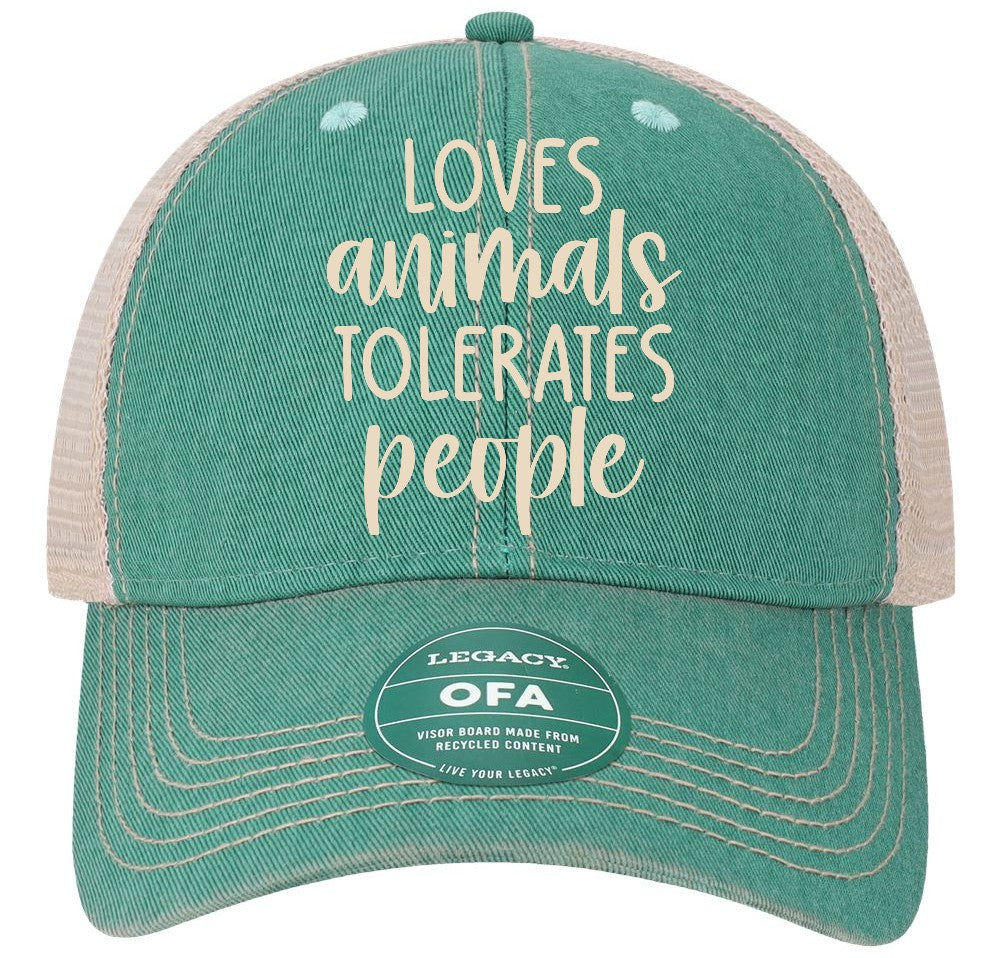 Loves Animals Tolerates People Trucker Hat