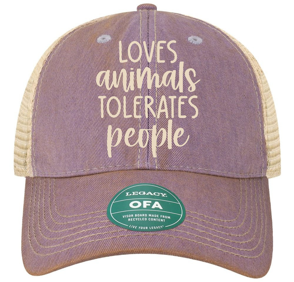 Loves Animals Tolerates People Trucker Hat