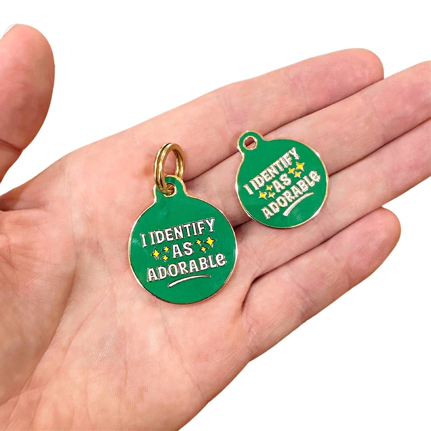 Funny Dog Tag with Personalized QR Code - Identify as Adorable