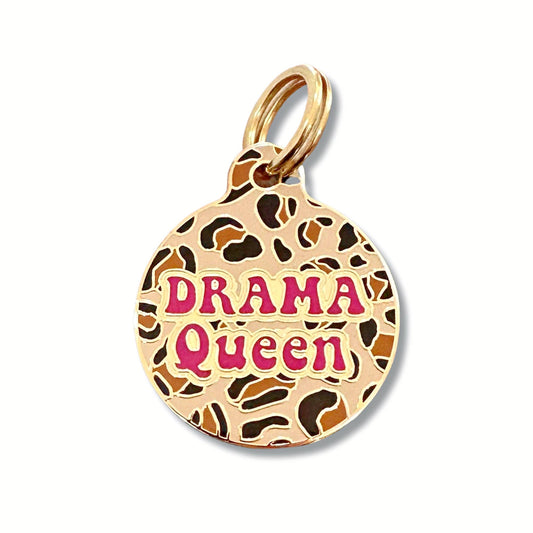 Dog ID Tag with Personalized QR Code - Drama Queen