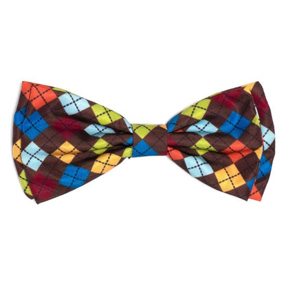 Autumn Argyle Bow Tie