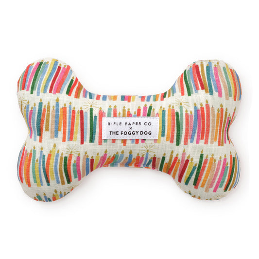 Birthday Candles Dog Bone Squeaky Toy