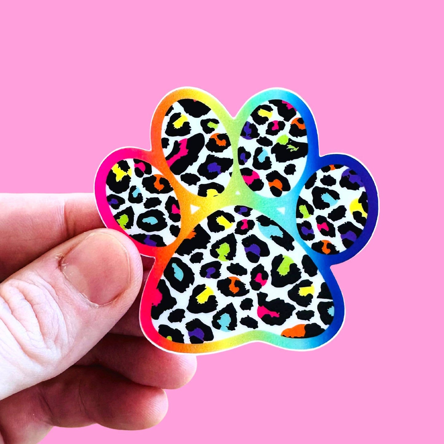 Lisa Frank Paw Print Vinyl Sticker 