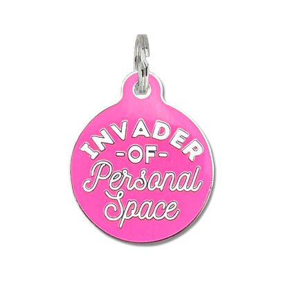 Dog Tag with Personalized QR Code - Invader Personal Space 