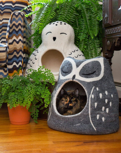 Owl Wool Pet Cave