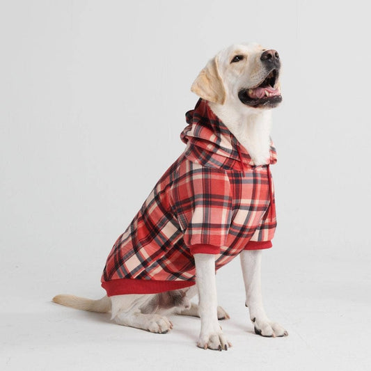 Red Plaid Dog Hoodie