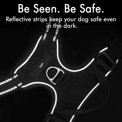 Reflective No-Pull Adjustable Harness & Matching Leash