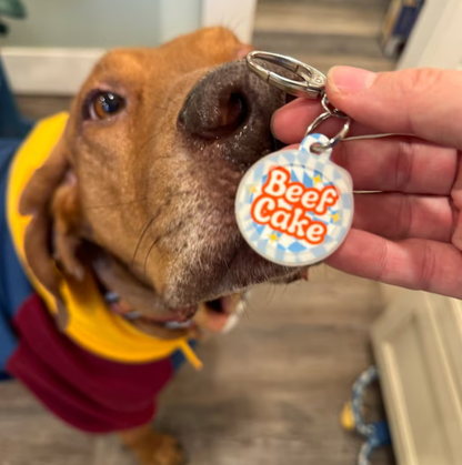 Dog ID Tag with Personalized QR Code - Beefcake