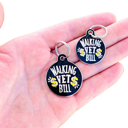 Dog ID Tag with Personalized QR Code - Walking Vet Bill