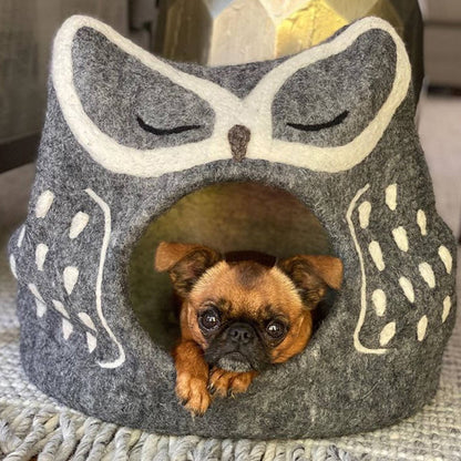 Owl Wool Pet Cave